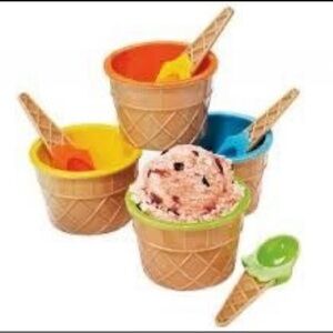 Ice Cream Cone Bowl and Spoon Set